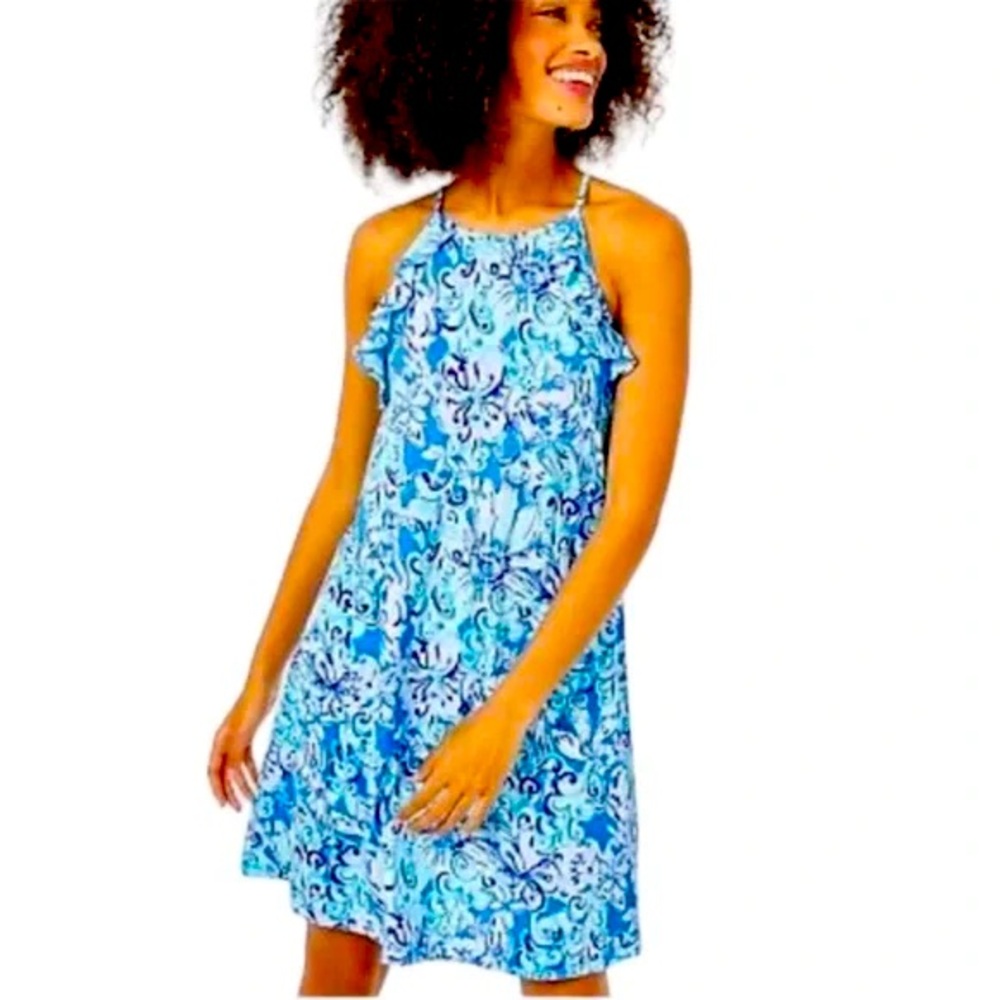 Lilly Pulitzer Billie Dress Saltwater Blue Suns Out Funs Out